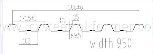 686 roof profile drawing